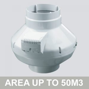 VK - Centrifugal Plastic Inline Fan (100mm) - Requires Hardwiring