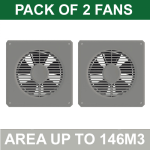 DC Underfloor Ventilation Fan In White - [Pack of 2 Fans]