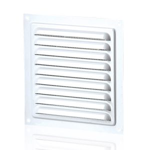 Flat Metal Vent 150mm x 150mm White